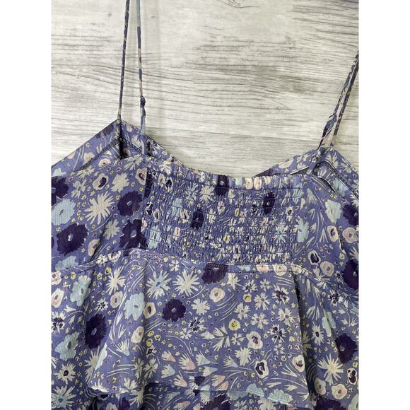 American Eagle Dress Womens 4 Floral Tiered Ruffle Adjustable Straps Spring Summ - Picture 9 of 9